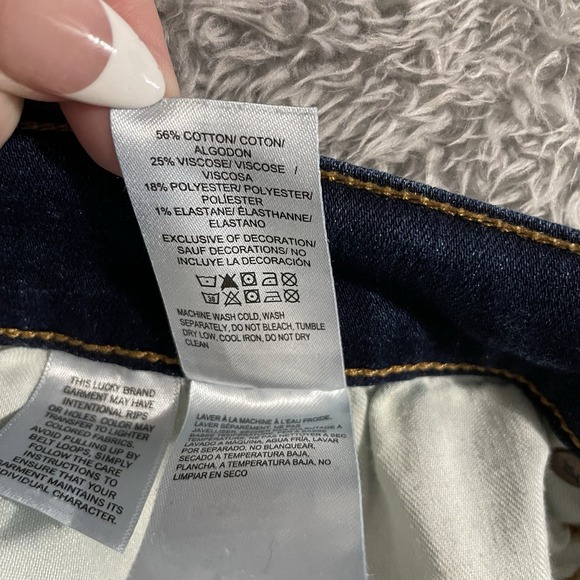 Lucky Brand Jeans Mens 33x30 121 Slim Straight Dark Wash Mid Rise Blue Denim - Picture 4 of 9